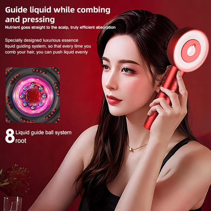 Electric Scalp Massager, Hair Oil Applicator, Scalp Massager Tool, 3 Modes Massager, Blue/Red Light Massager, Vibrating Hair Brush, Scalp Tool, Relaxing Scalp Massager for Women Men