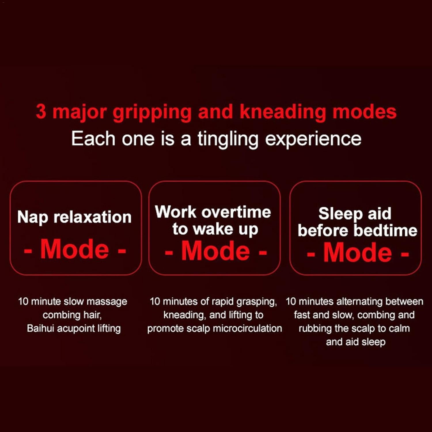 Electric Scalp Massager, Hair Oil Applicator, Scalp Massager Tool, 3 Modes Massager, Blue/Red Light Massager, Vibrating Hair Brush, Scalp Tool, Relaxing Scalp Massager for Women Men