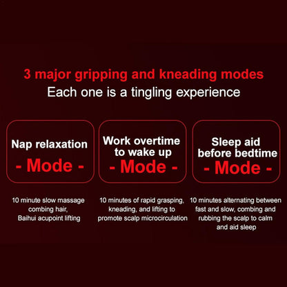 Electric Scalp Massager, Hair Oil Applicator, Scalp Massager Tool, 3 Modes Massager, Blue/Red Light Massager, Vibrating Hair Brush, Scalp Tool, Relaxing Scalp Massager for Women Men