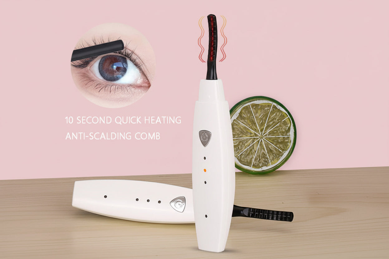 Electric Heated Eyelash Curler USB Rechargeable Eyelashes Curler Quick Heating Natural Eyelash Curler Long Lasting Makeup Tools