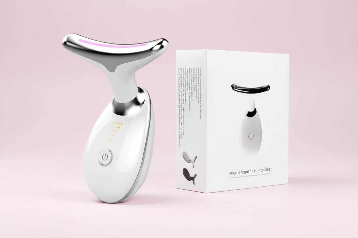 Wavy Chic Beauty Facial Massager, 7 Color Wavy Acne Beauty Microcurrent Facial Device Skin Firming for Face Neck Beauty Device,