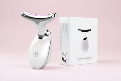 Wavy Chic Beauty Facial Massager, 7 Color Wavy Acne Beauty Microcurrent Facial Device Skin Firming for Face Neck Beauty Device,